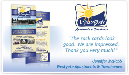 Westgate Apartments & Townhomes Rackcard Testimonial