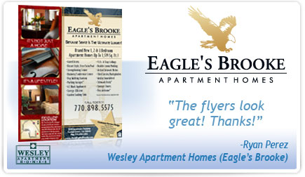 Eagle's Brook Apartment Homes Flyer Testimonial