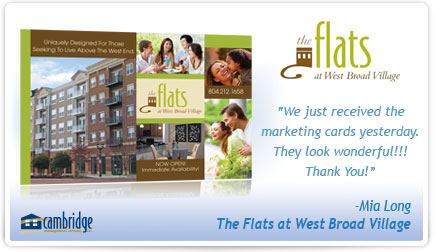 The Flats at West Broad Village Postcard Testimonial